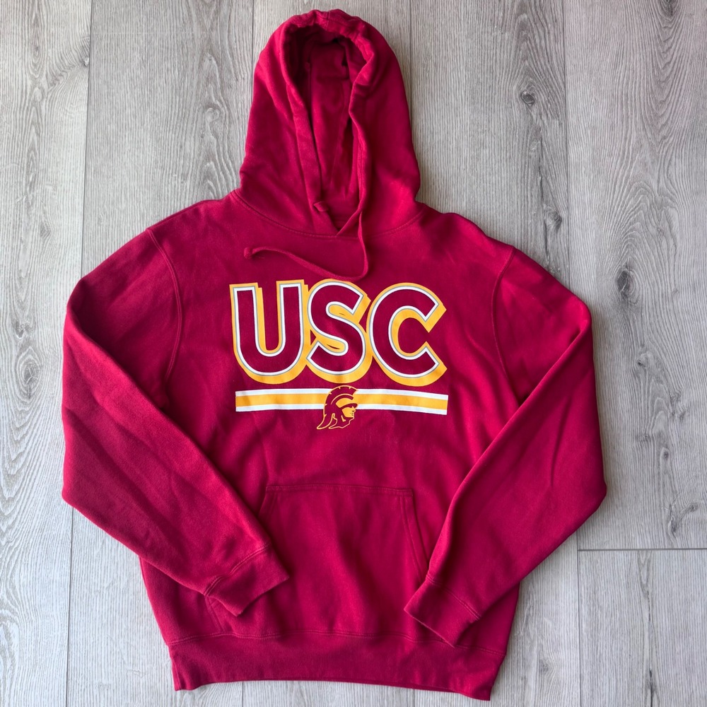 USC Trojans Hoodie Mens M Cardinal Red Captivating Apparel NCAA Pullover